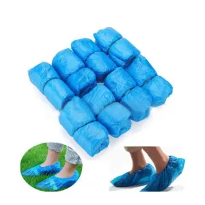 (100 pack) Disposable Shoe Covers Shoe Cover Water Repellent - Blue