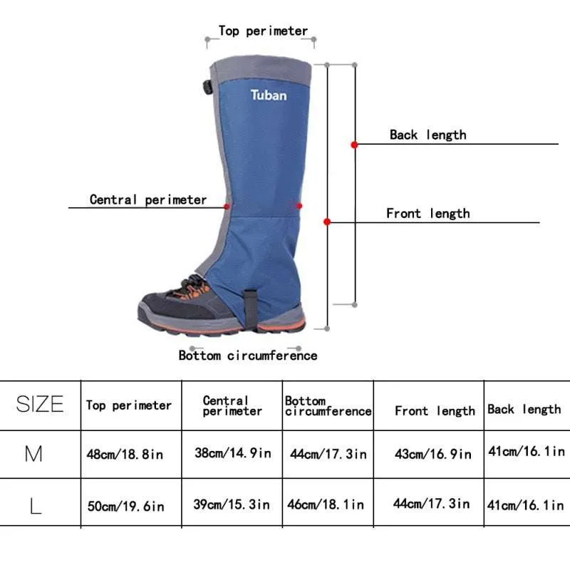 2022 Outdoor Snow Kneepad Skiing Gaiters Hiking Climbing Leg Protection Protection Sport Safety Waterproof Leg Warmers New