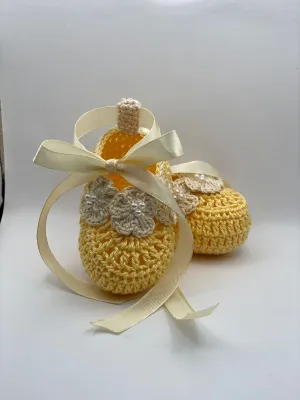 3-6 Month Knitted Yellow Shoe