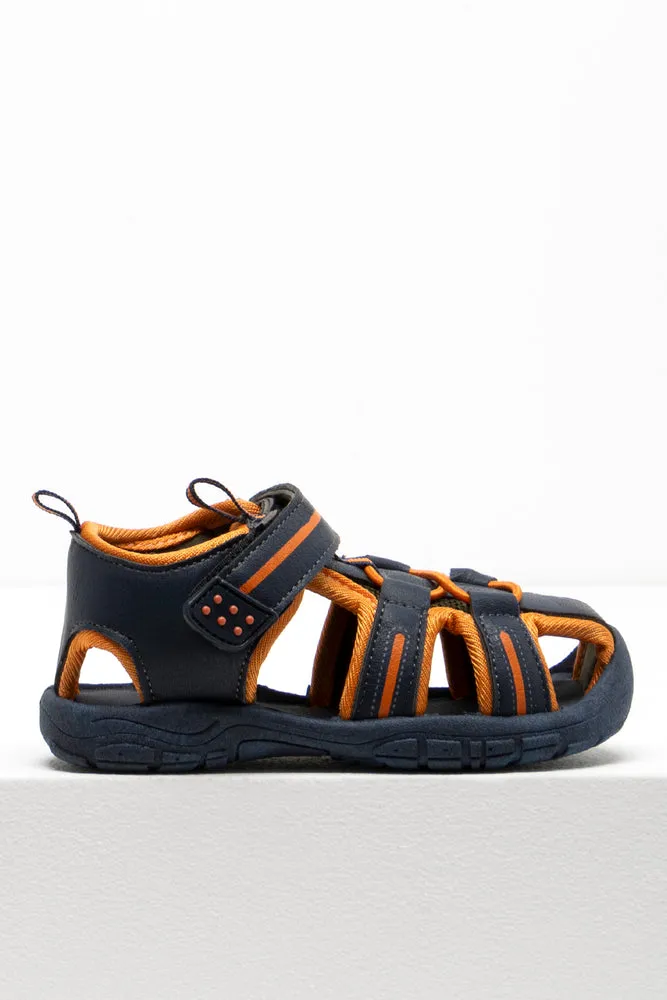 Adventure Sandal Navy & Orange