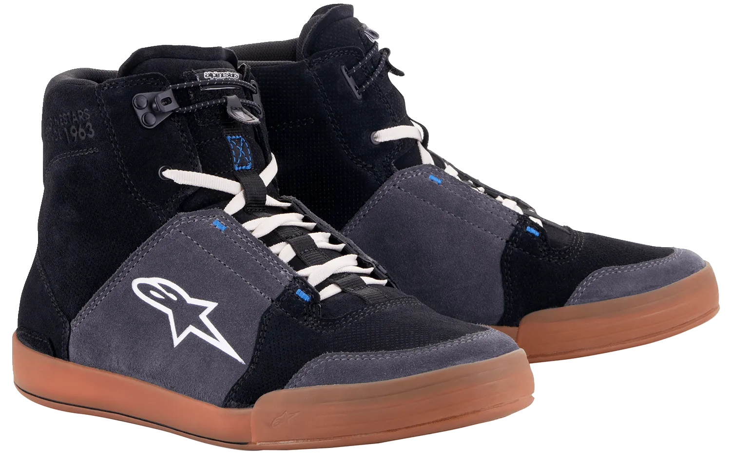 ALPINESTARS Chrome Shoes - Black/Asphalt/Gum Blue - US 9.5 251232211729.5
