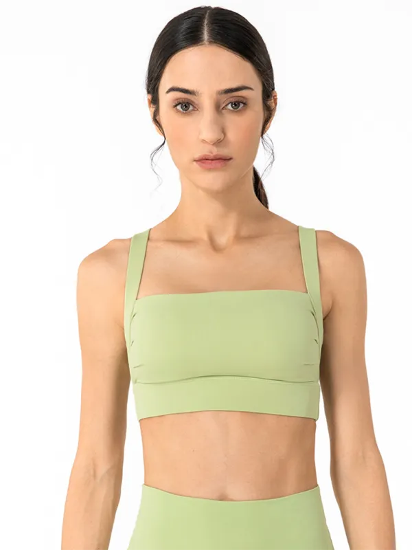 Anti-hunchback posture correction with chest pad sports bra fitness back yoga vest bra
