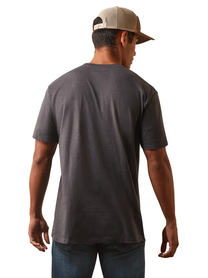 Ariat 10044743 Mens Recon Trim T-Shirt Charcoal Heather