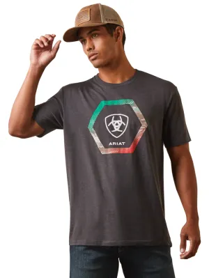 Ariat 10044743 Mens Recon Trim T-Shirt Charcoal Heather