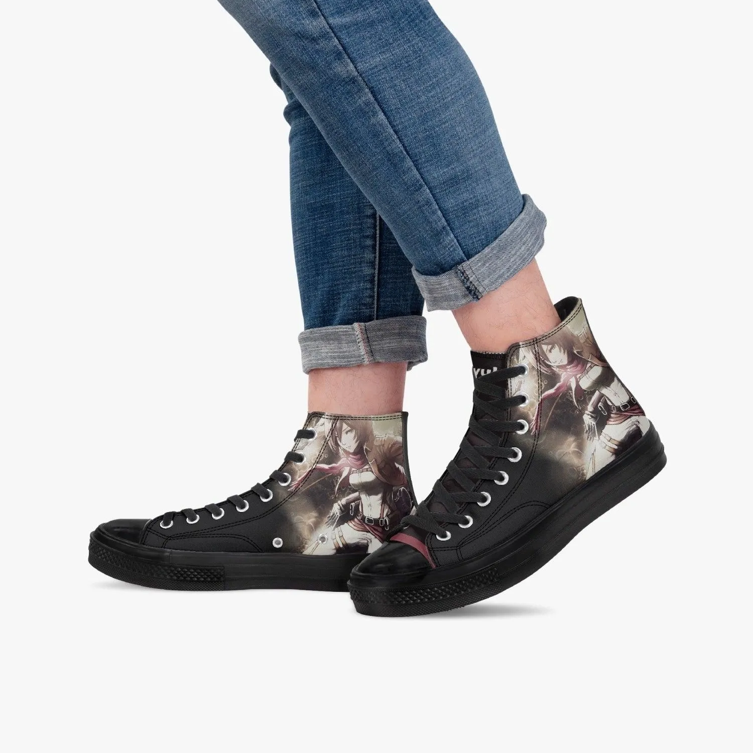 Attack On Titan Mikasa Ackerman A-Star High Anime Shoes