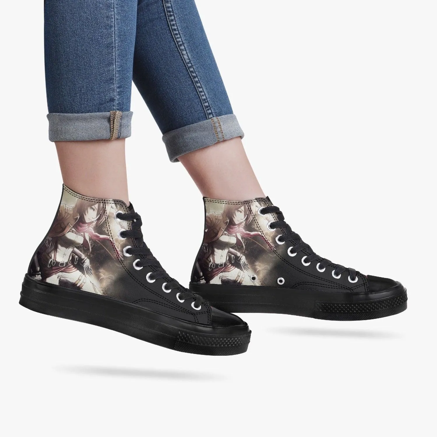 Attack On Titan Mikasa Ackerman A-Star High Anime Shoes
