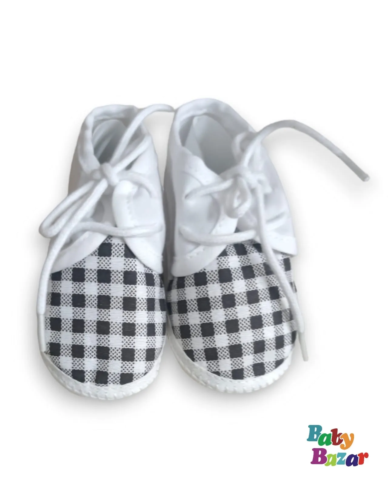 Baby Girl Check Design Design Shoes In Black Color