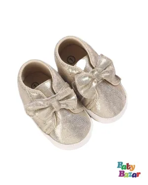 Baby Girl Sneaker Shoes In Golden Color