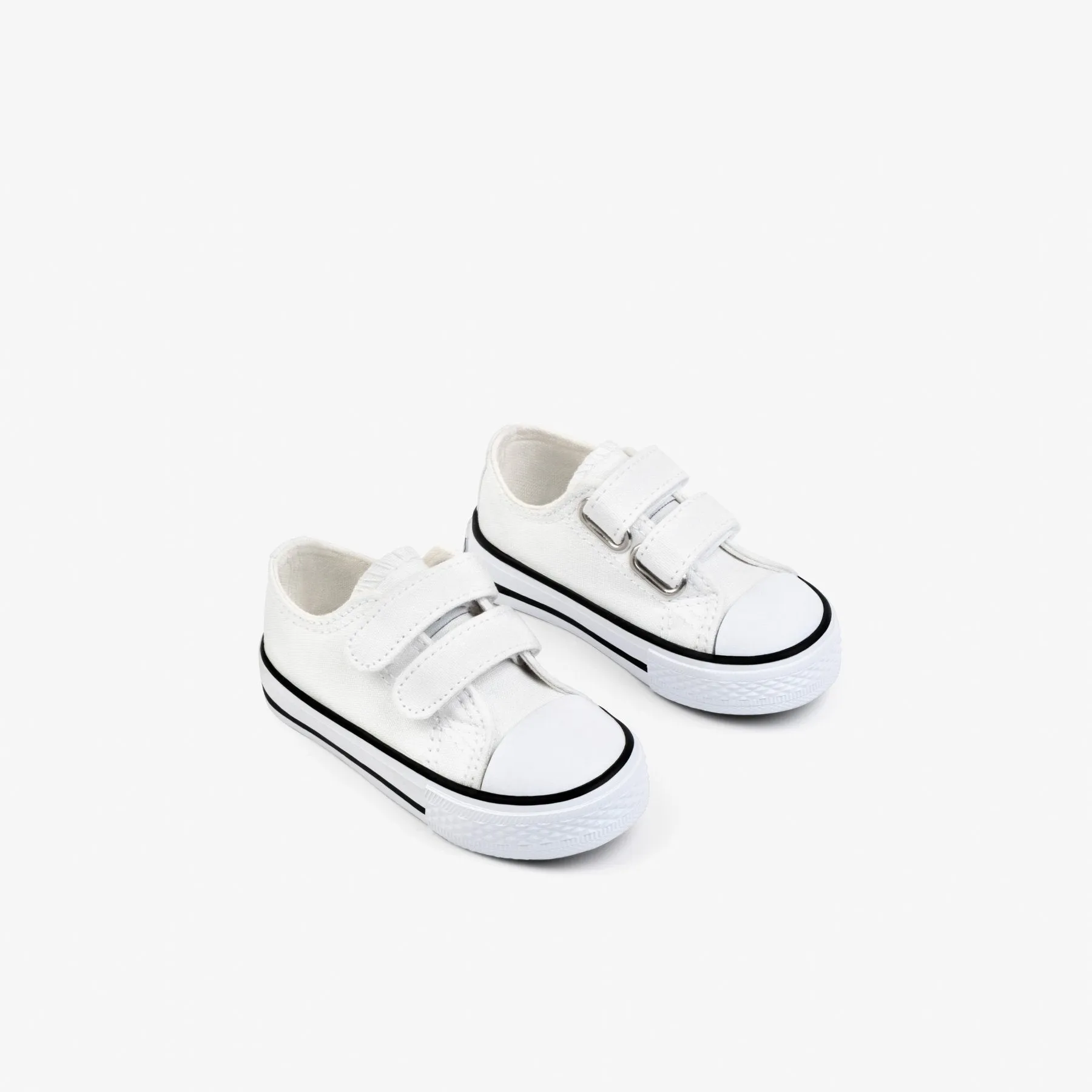 Baby's White Canvas Sneakers