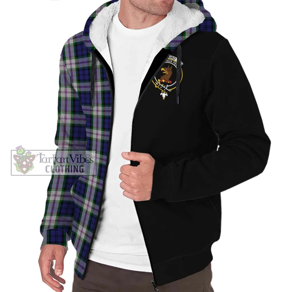 Baird Dress Tartan Sherpa Hoodie with Family Crest and Half Of Me Style