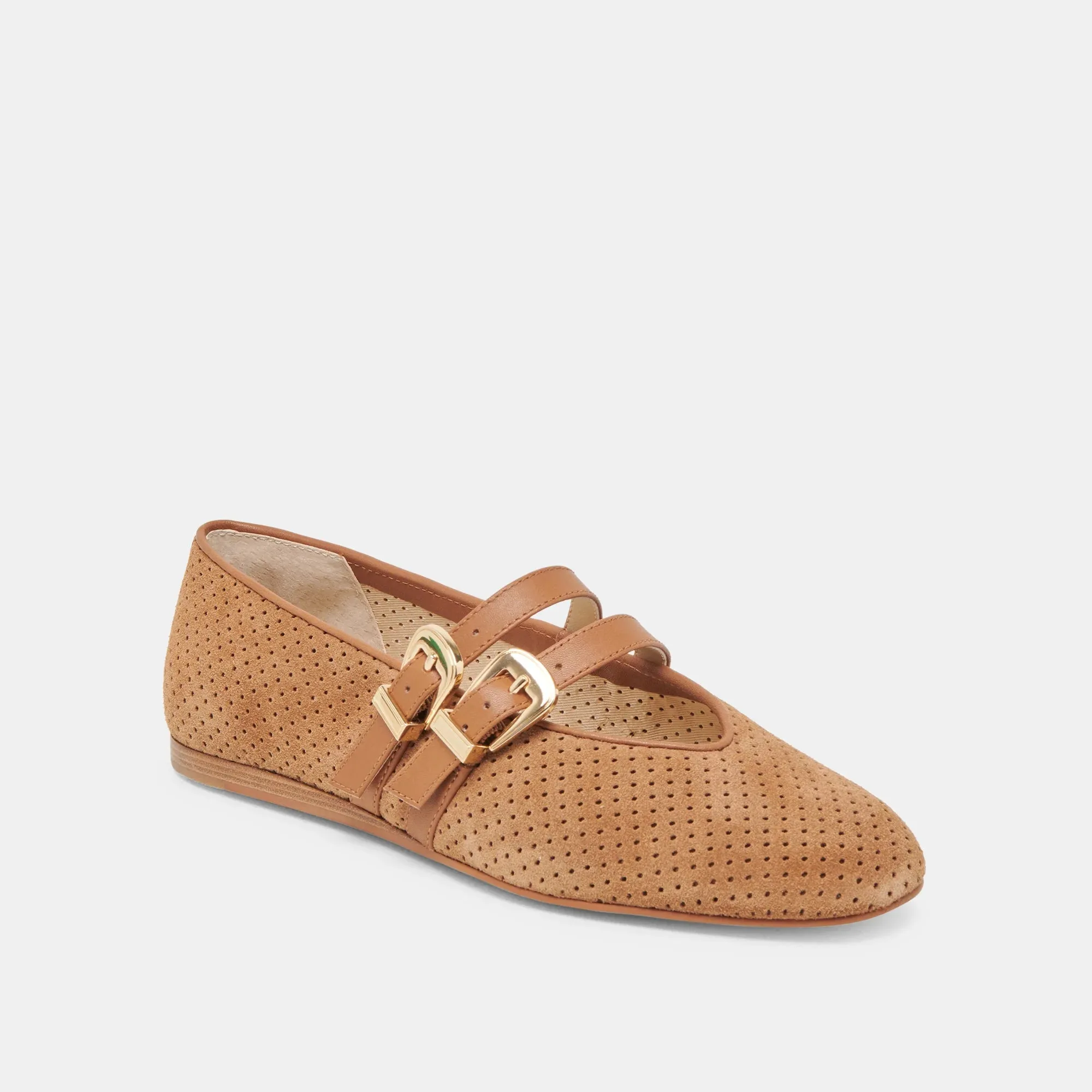 Baylee in Pecan Perforated Suede