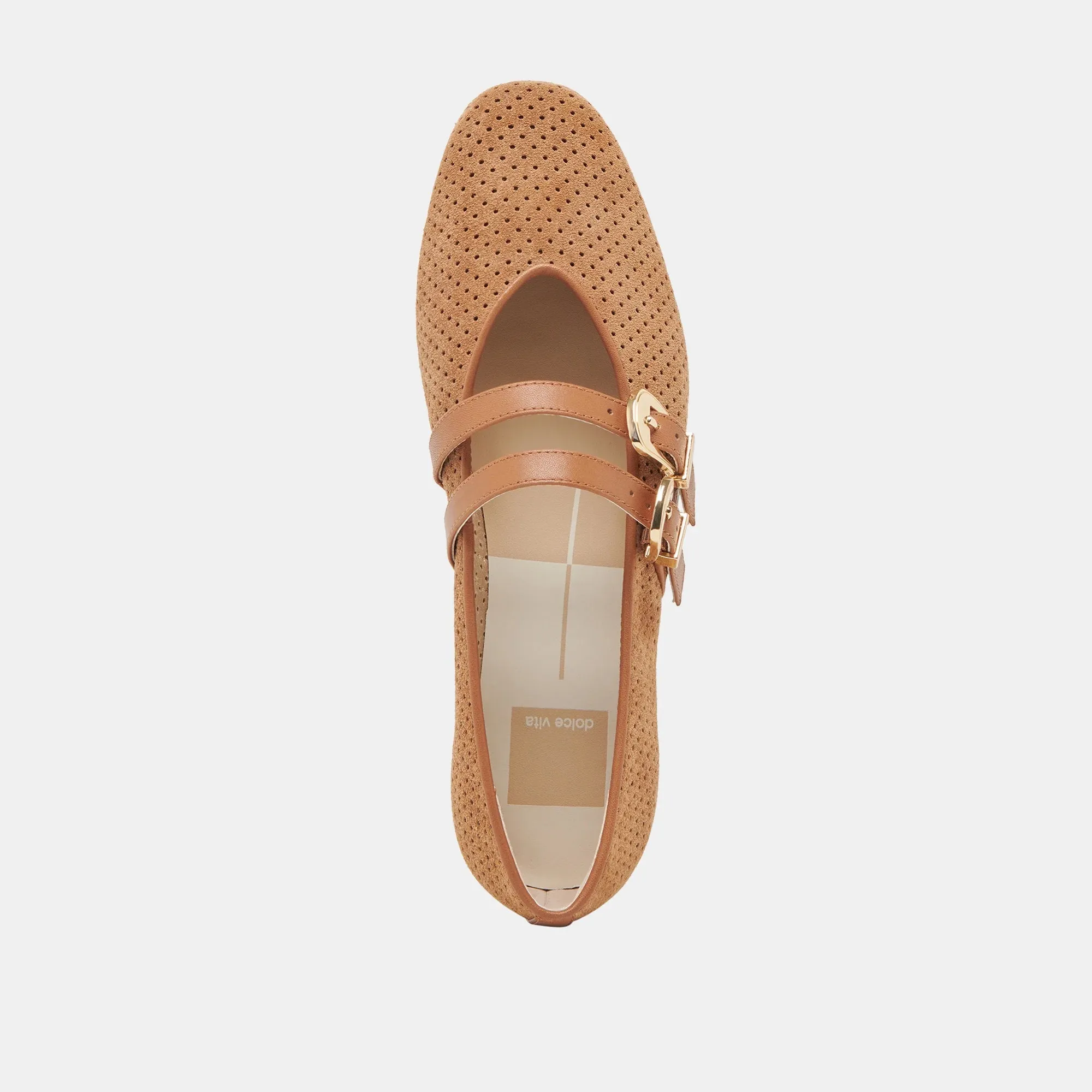 Baylee in Pecan Perforated Suede