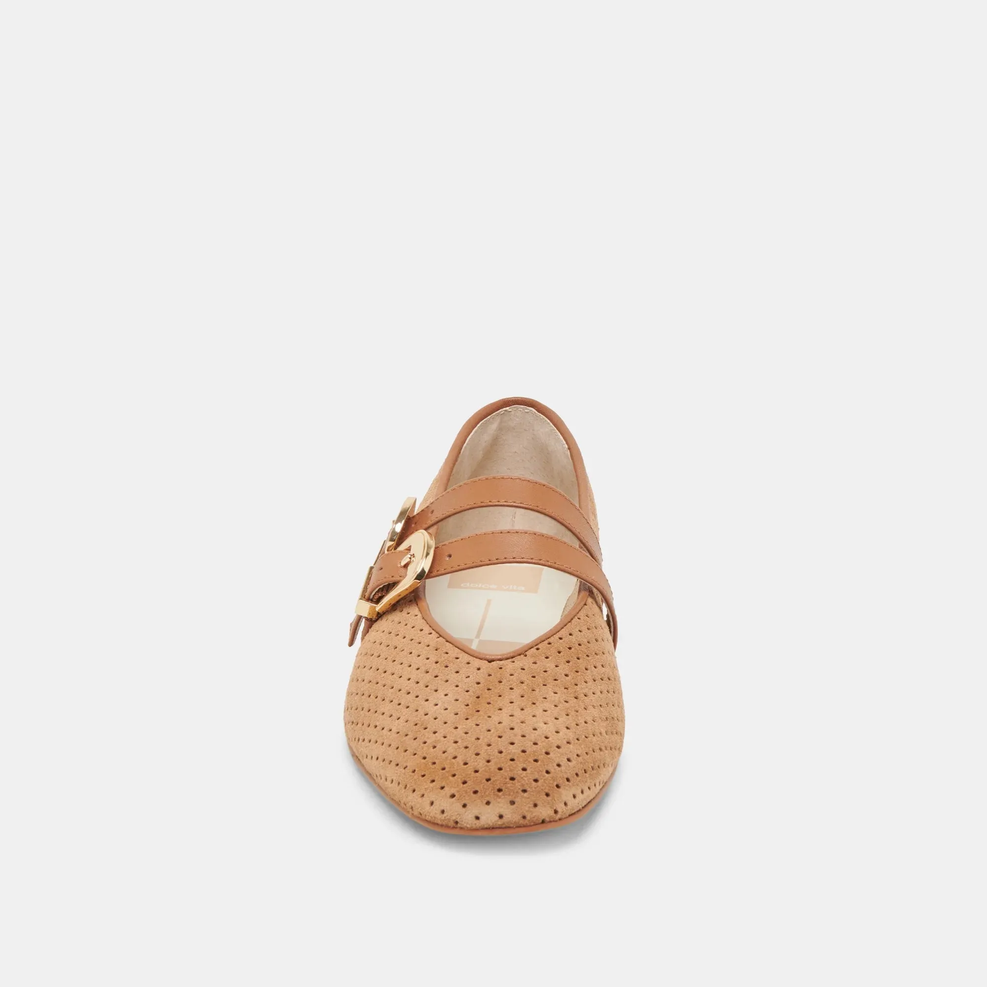 Baylee in Pecan Perforated Suede