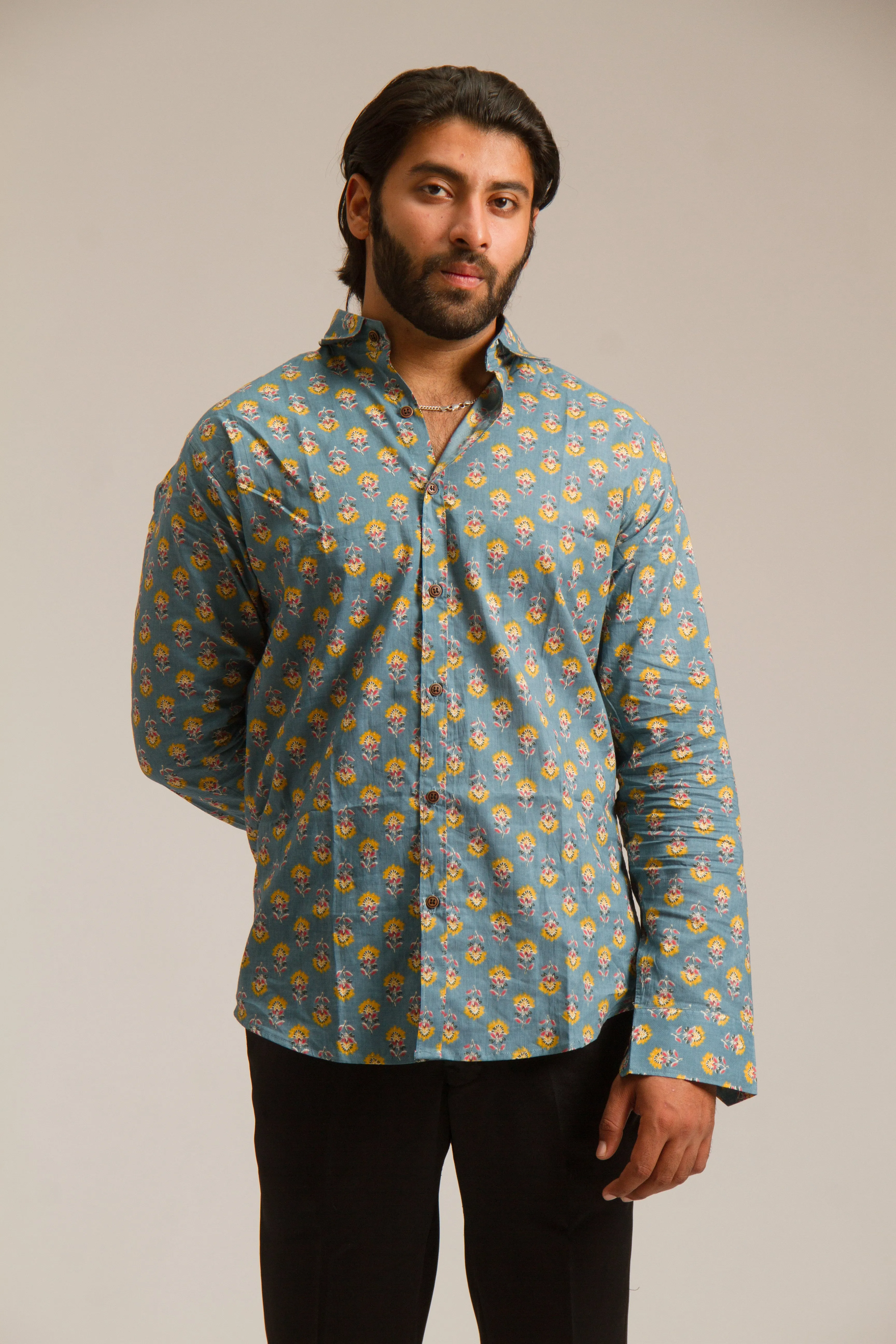 Bee Garden | Mens Cotton Printed Shirt