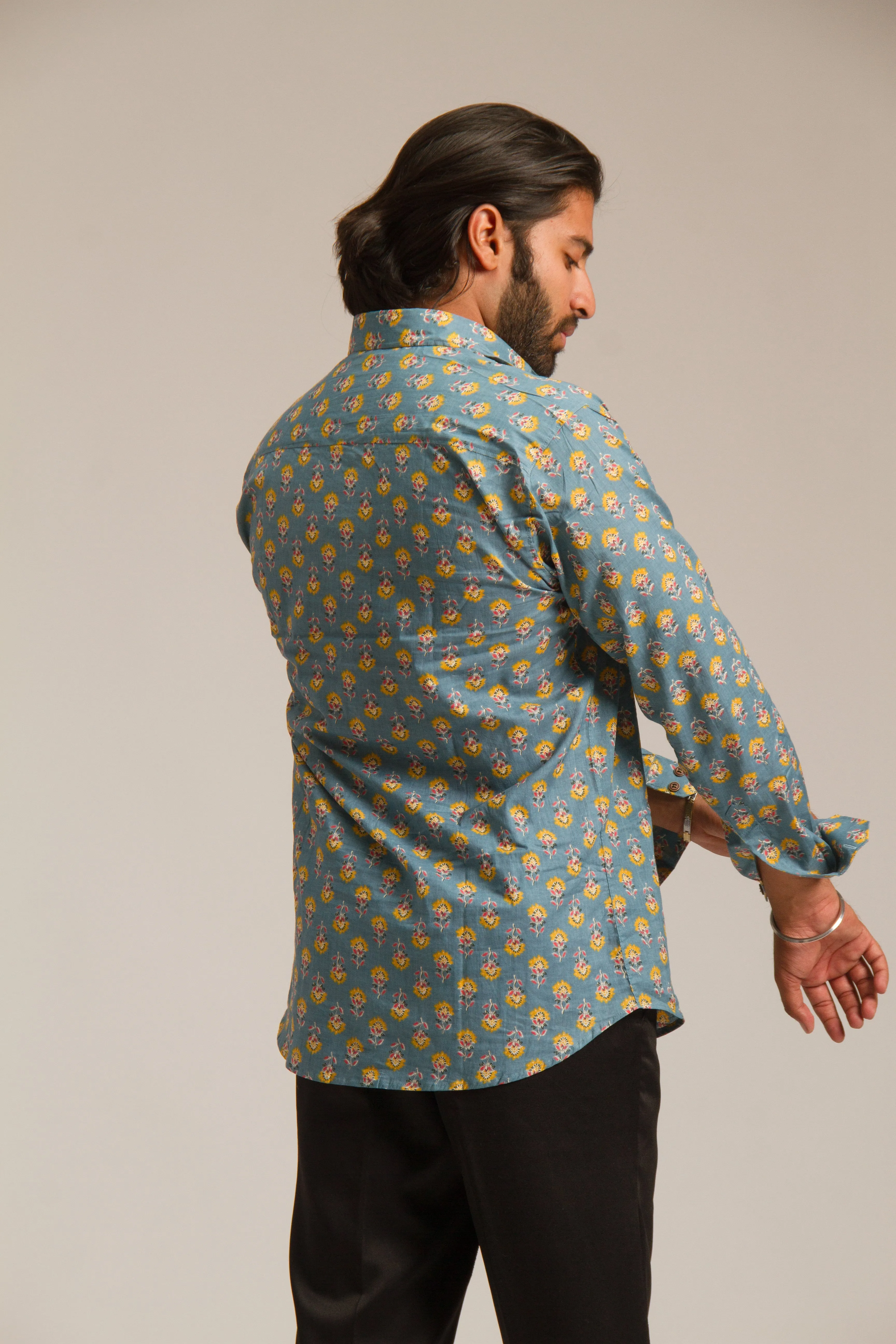 Bee Garden | Mens Cotton Printed Shirt