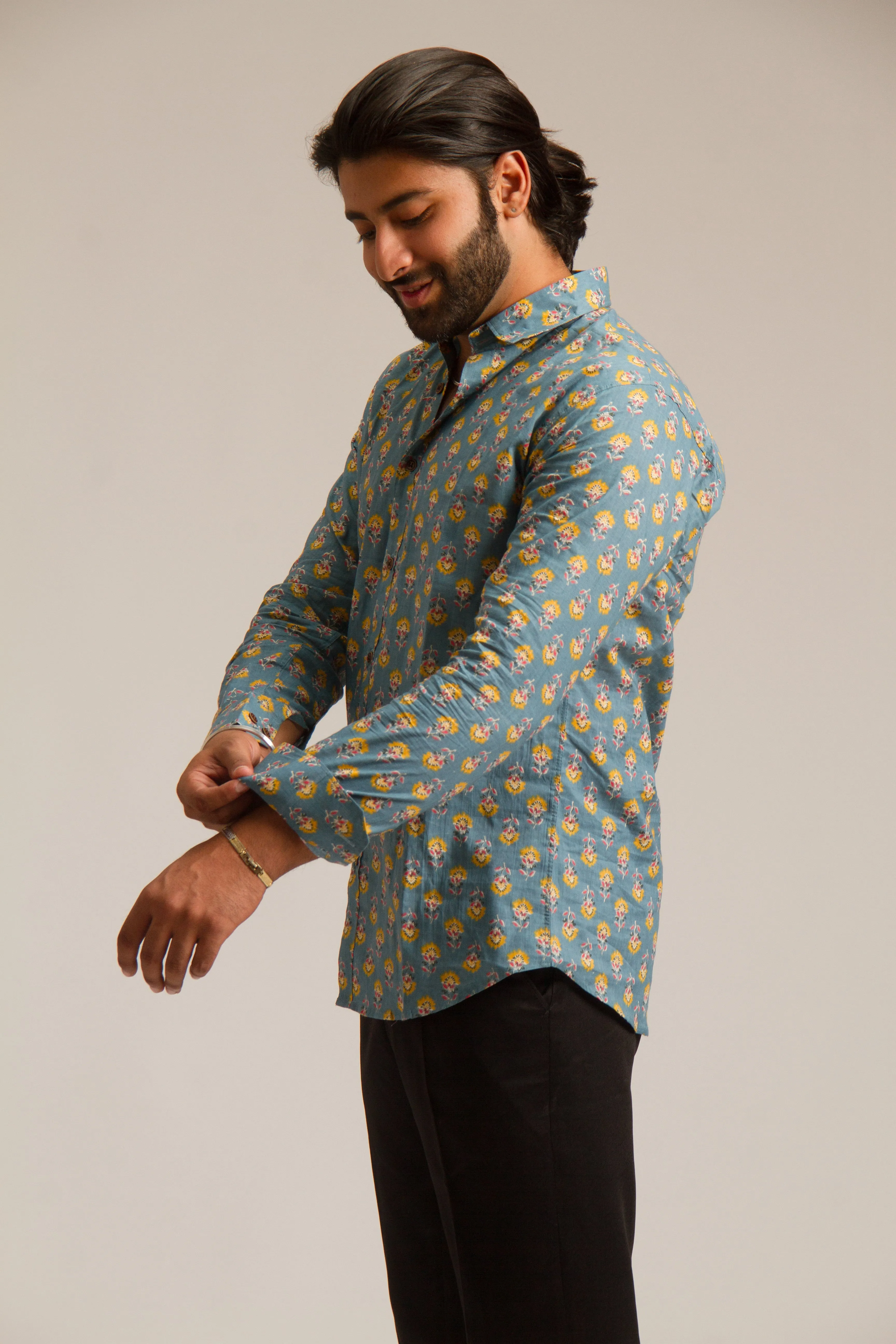 Bee Garden | Mens Cotton Printed Shirt