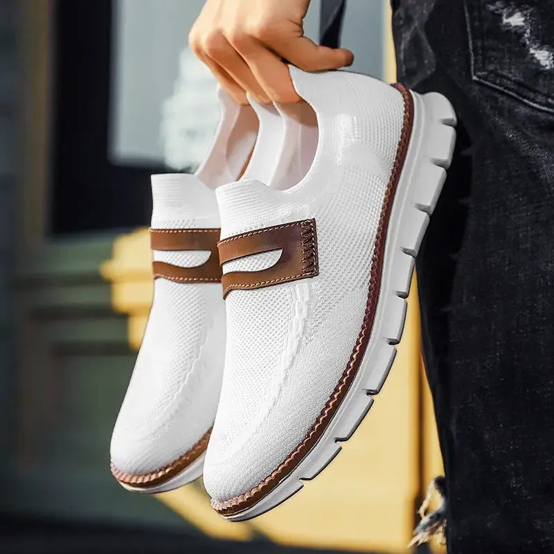 Bellkmart Slip On Mesh Breathable Sneakers - White