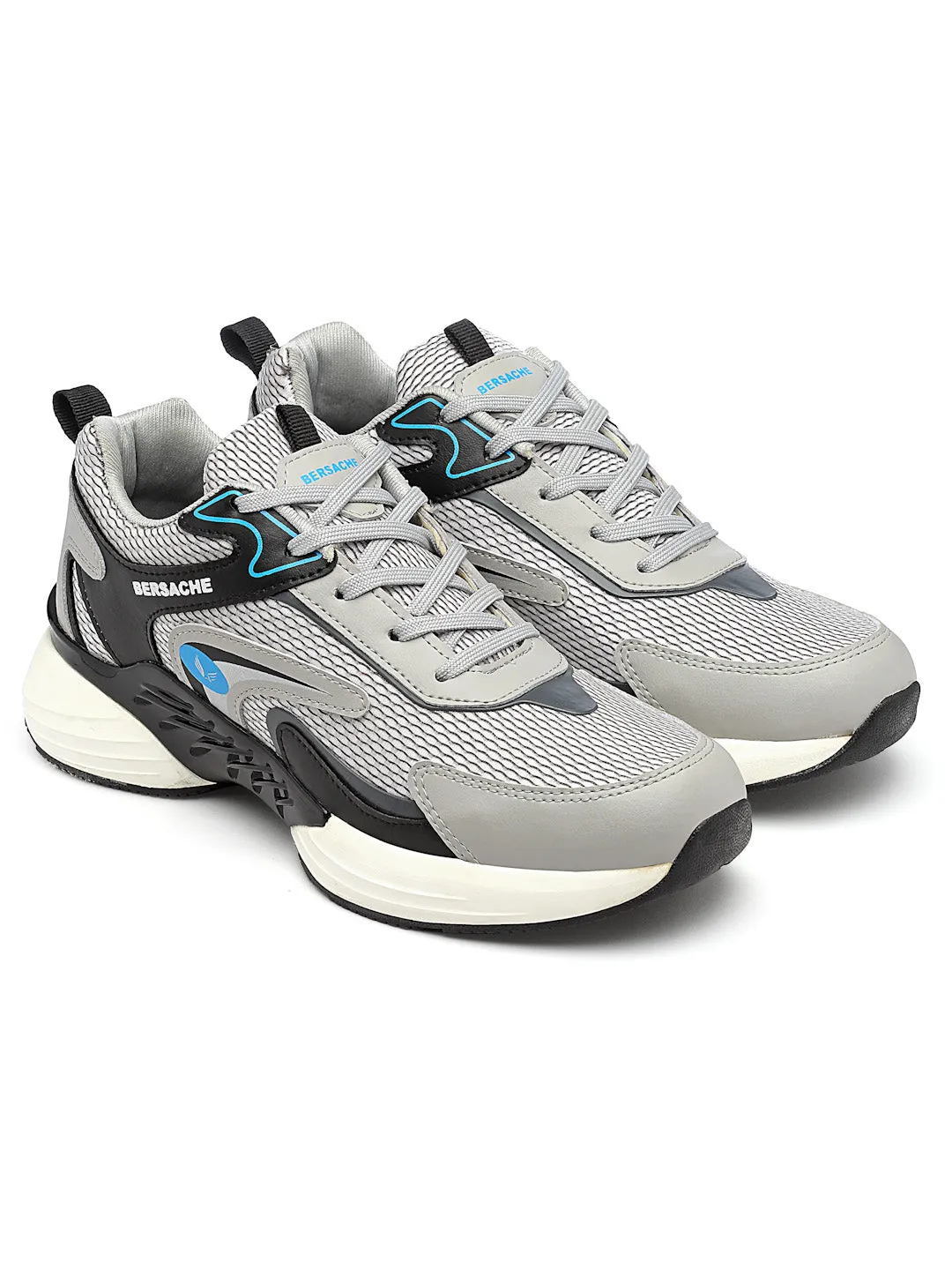 Bersache Premium Sports ,Gym, Trending Stylish Running Shoes For Men (9182-Grey)