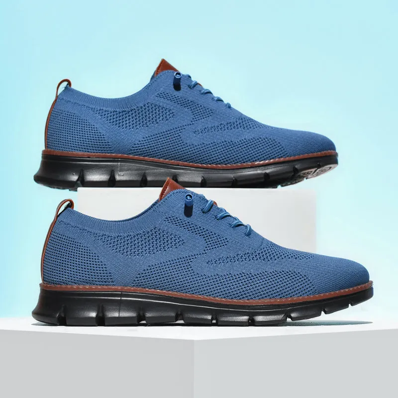 Black Sole Super Comfy breathable Orthopedic Mesh Sneakers For Wide Feet - Blue