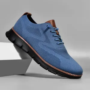 Black Sole Super Comfy breathable Orthopedic Mesh Sneakers For Wide Feet - Blue
