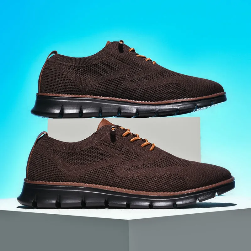 Black Sole Super Comfy breathable Orthopedic Mesh Sneakers For Wide Feet - Brown
