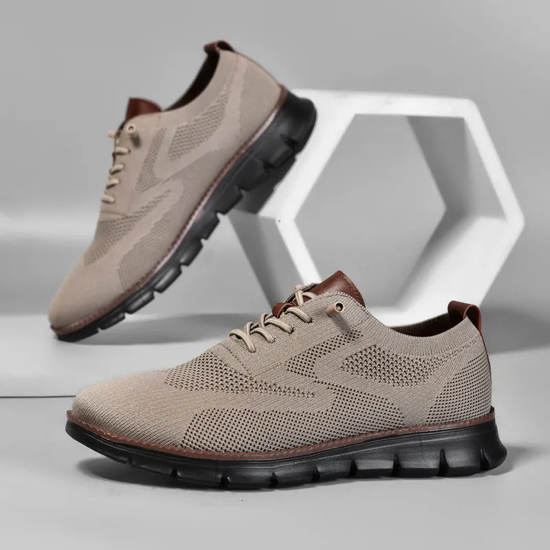 Black Sole Super Comfy breathable Orthopedic Mesh Sneakers For Wide Feet - khaki