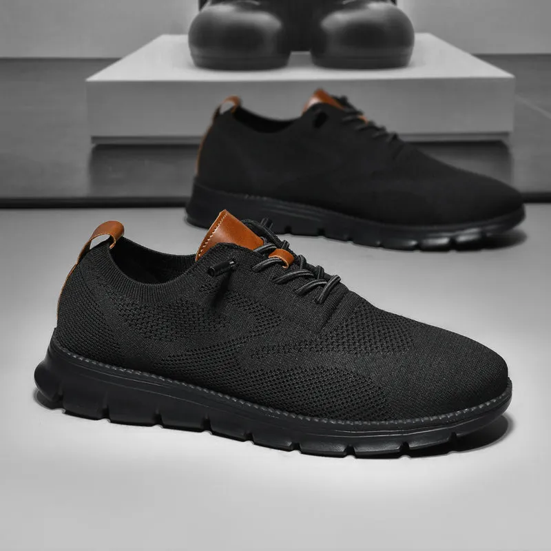 Black Sole Super Comfy breathable Orthopedic Mesh Sneakers For Wide Feet