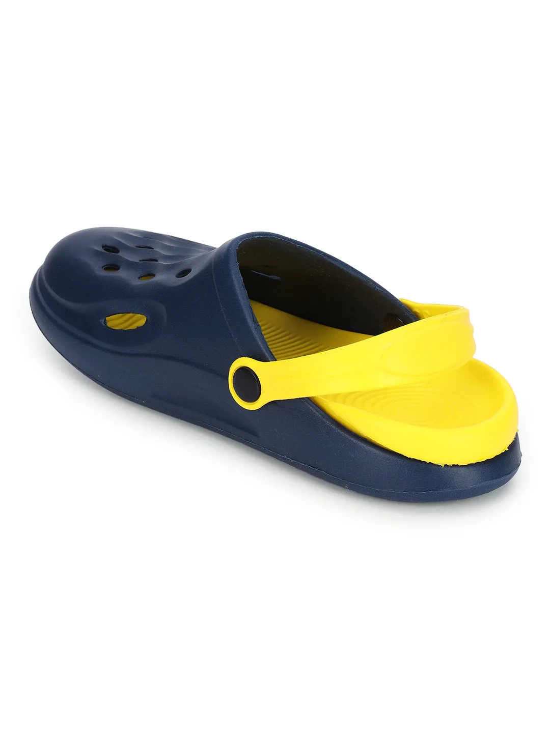 Blue Yellow Stylish Slip-On Clogs For Kids-Unisex (TC-LCLOG3-BLUYEL)