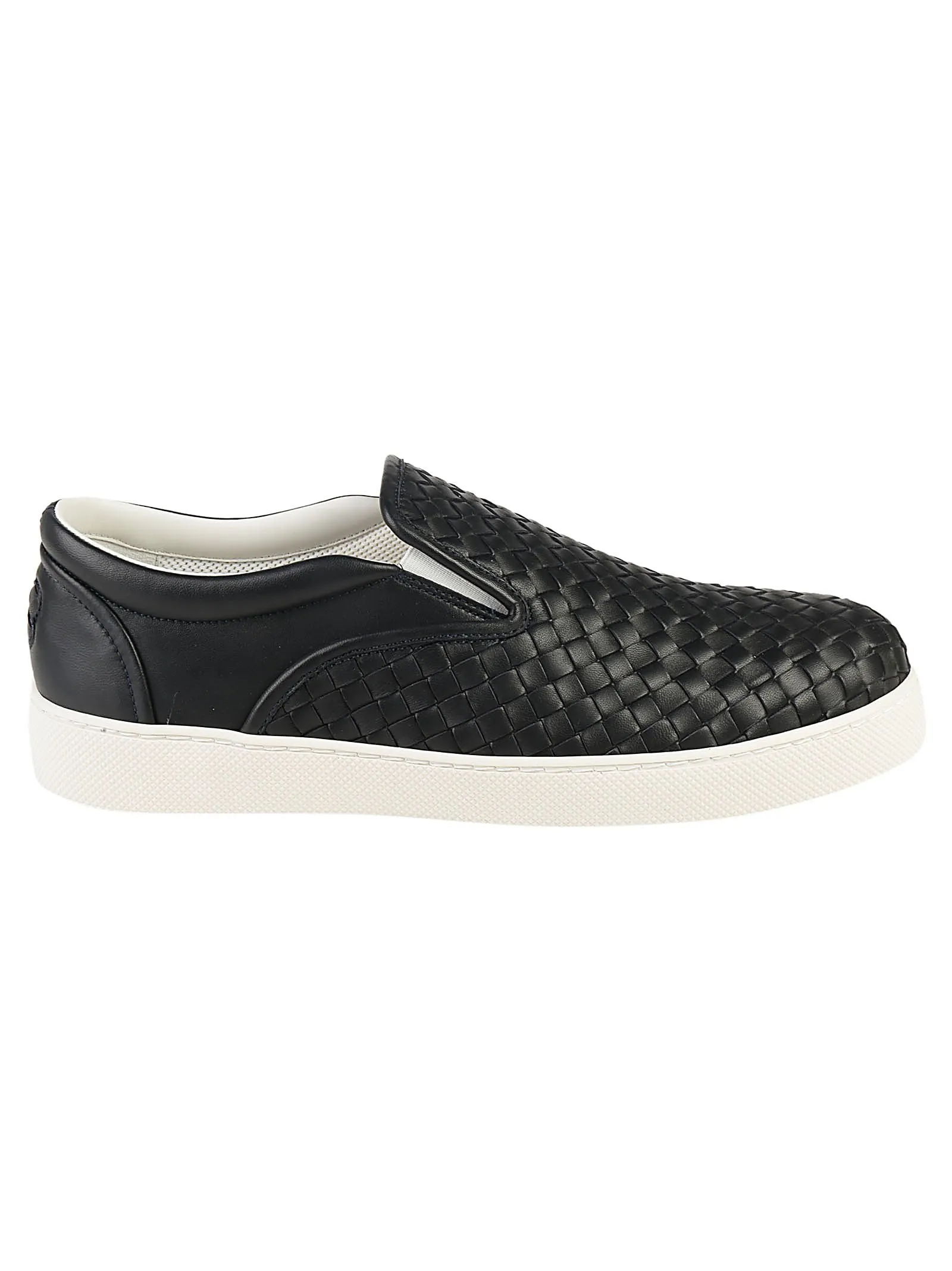 Bottega Veneta Woven Leather Slip-On Sneakers