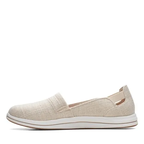 Clarks Women's Breeze Step II Slip Ons- Natural
