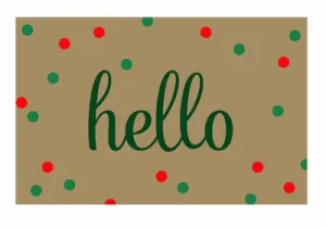 Coir Door Mat, Hello, 18 x 28-In.