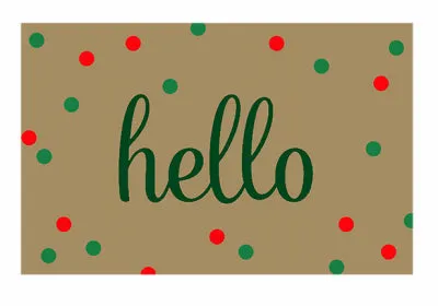 Coir Door Mat, Hello, 18 x 28-In.