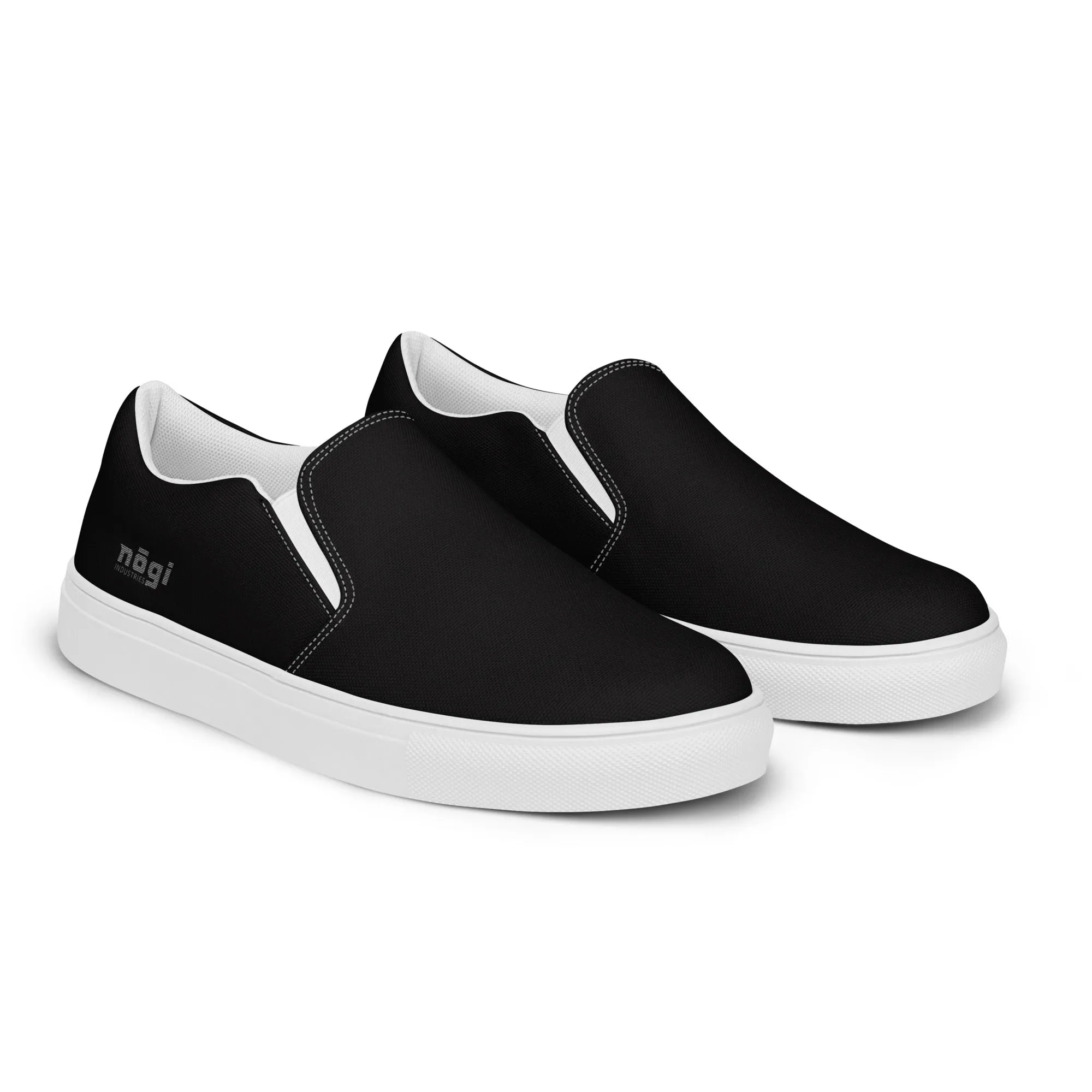 Core Black Men’s Slip-On Canvas Shoes by Nogi Industries
