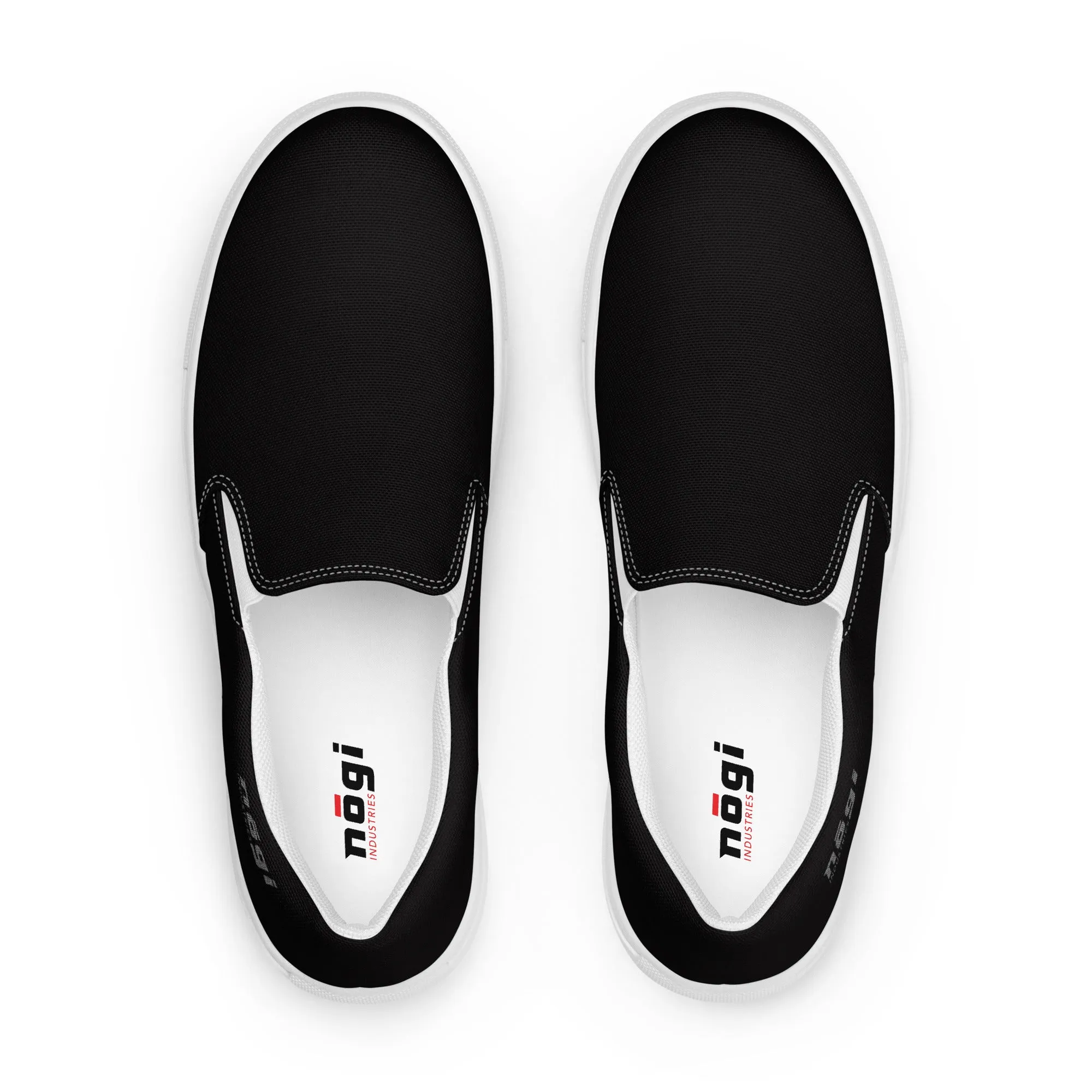 Core Black Men’s Slip-On Canvas Shoes by Nogi Industries