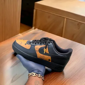 Custom Nike Air force 1s Mcm themed