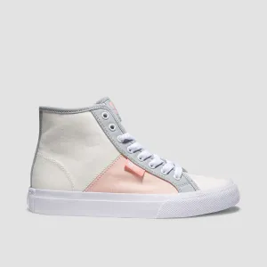 DC Manual Hi TXSE Shoes - Grey/Pink - Womens