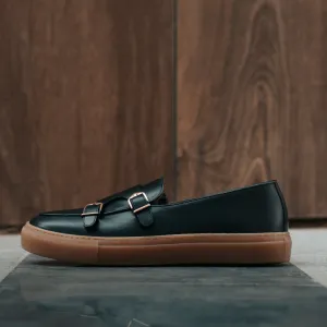 Double Monk Sneaker - Black Caramel
