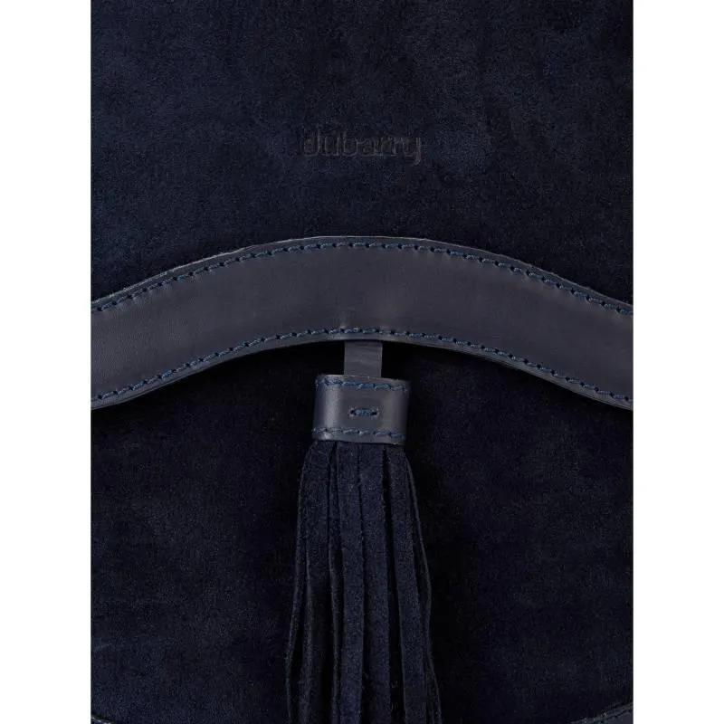 Dubarry Monart Suede/Leather Ladies Crossbody Saddle Bag - French Navy