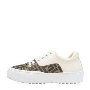 Fendi Force Leather and FF Canvas Sneakers 6 SYCH044