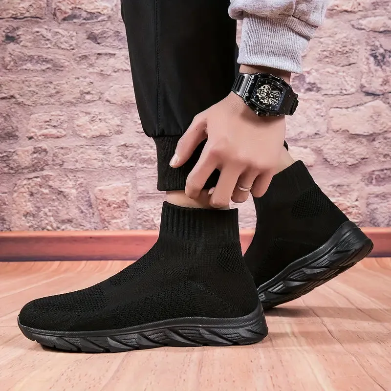 Herenhoge wintersneakers - Ademend mesh, slip-on ontwerp