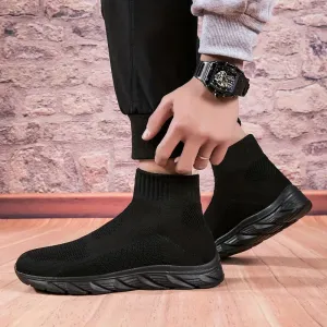 Herenhoge wintersneakers - Ademend mesh, slip-on ontwerp