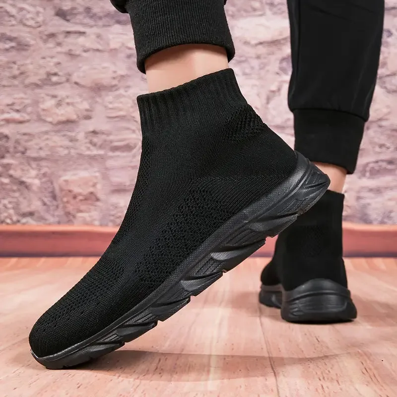 Herenhoge wintersneakers - Ademend mesh, slip-on ontwerp