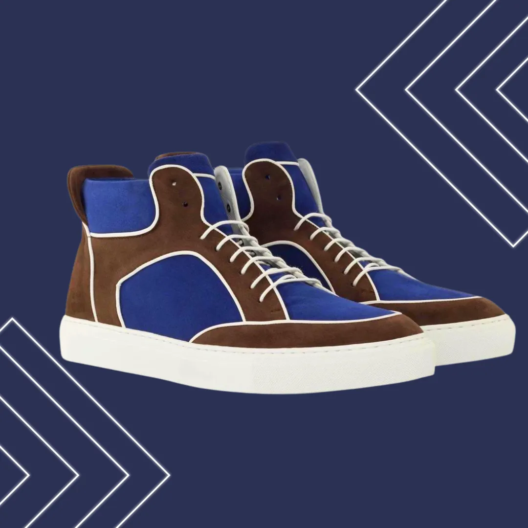 Hi-Top Sneakers - Suede