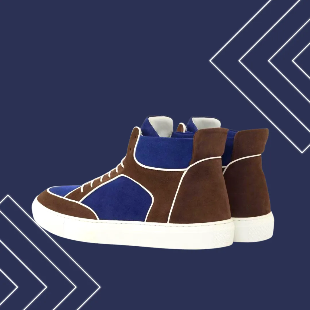 Hi-Top Sneakers - Suede