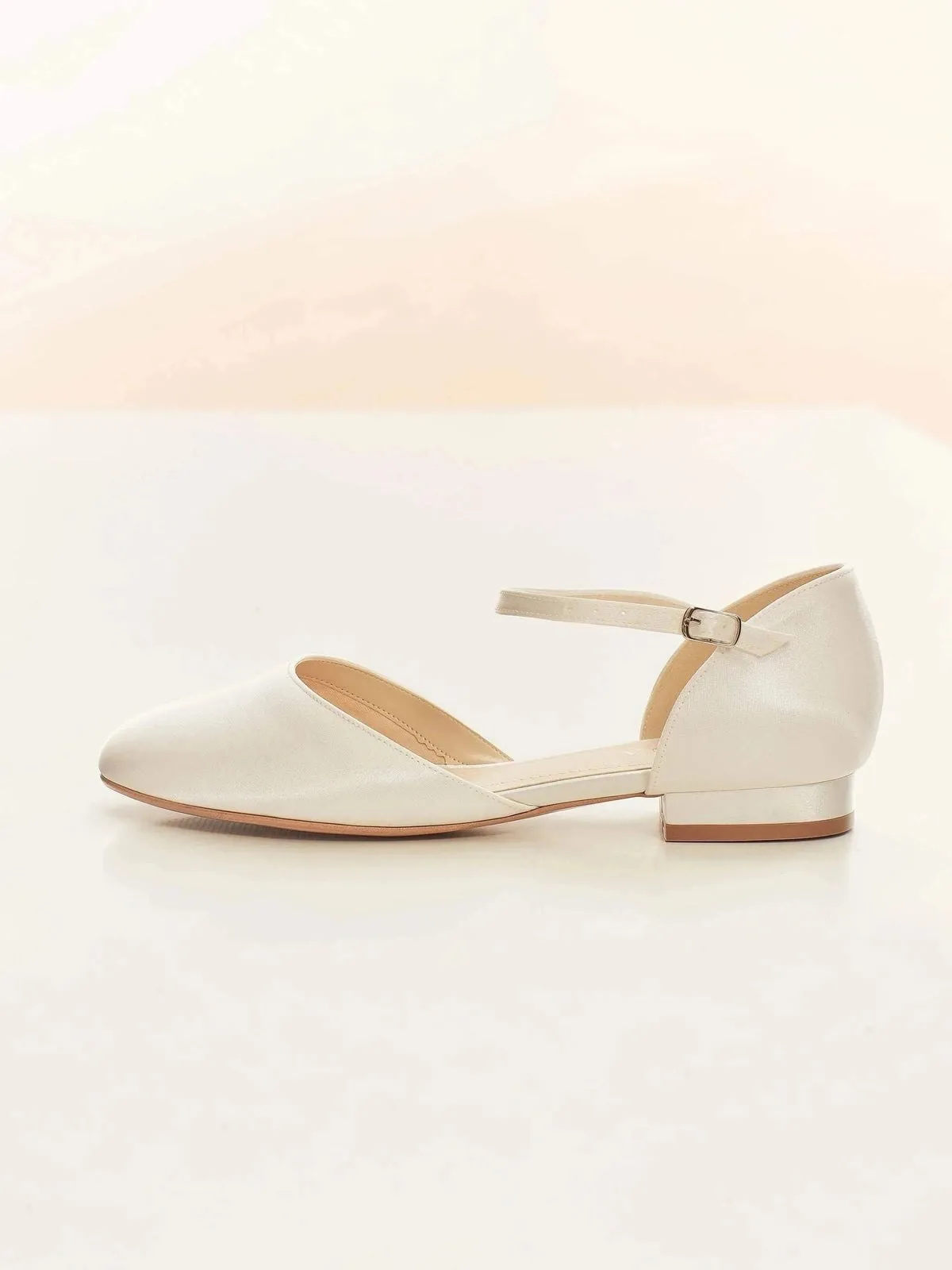Ivory Flat Wedding Shoes, Satin Ballet Shoes, SISSI