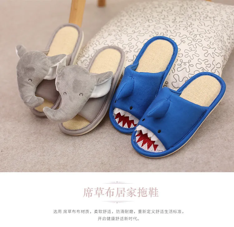 Kids Boys Girls Open Toe Animals Indoor House Slippers Memory Foam Slip On Home Shoes