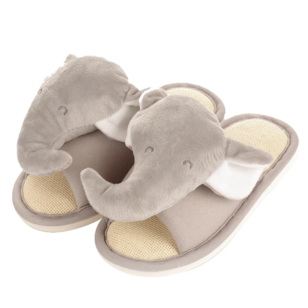 Kids Boys Girls Open Toe Animals Indoor House Slippers Memory Foam Slip On Home Shoes