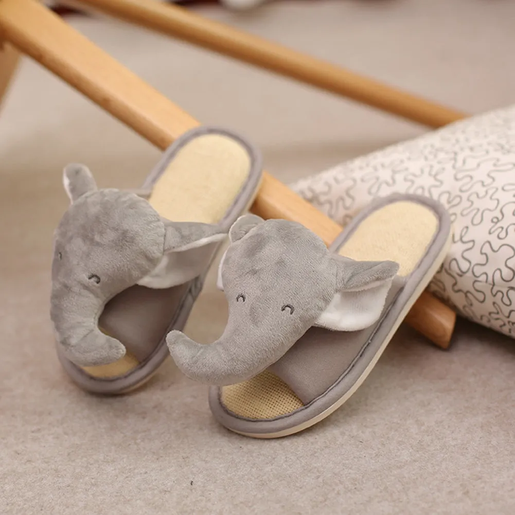 Kids Boys Girls Open Toe Animals Indoor House Slippers Memory Foam Slip On Home Shoes