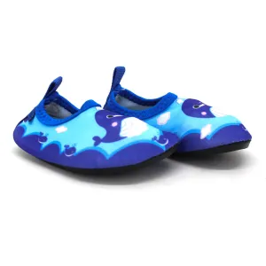 Kid's Girl Big Shark Print Water Shoes,Blue/Indigo