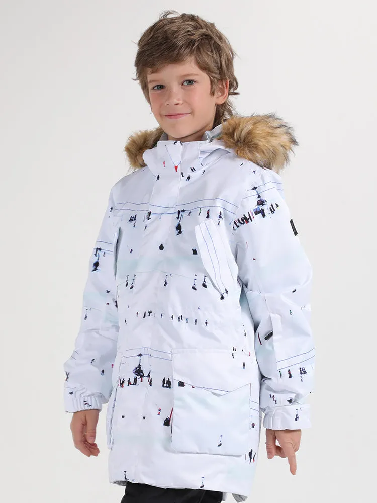 Kid's White Ski Snowboard Jacket